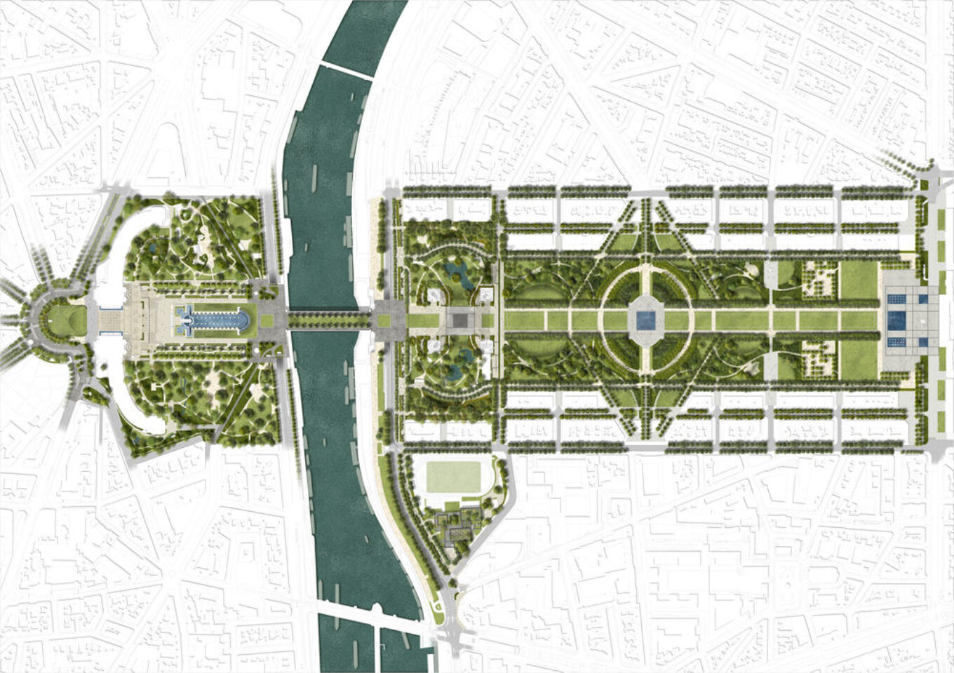 Генеральный план преобразования территории Эйфелевой башни