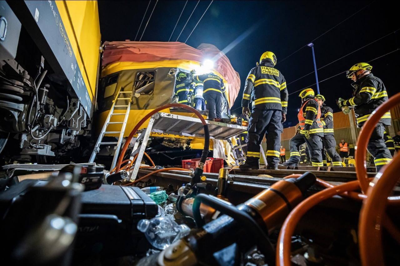 The Prague-Košice train collided with a freight train in the Czech ...