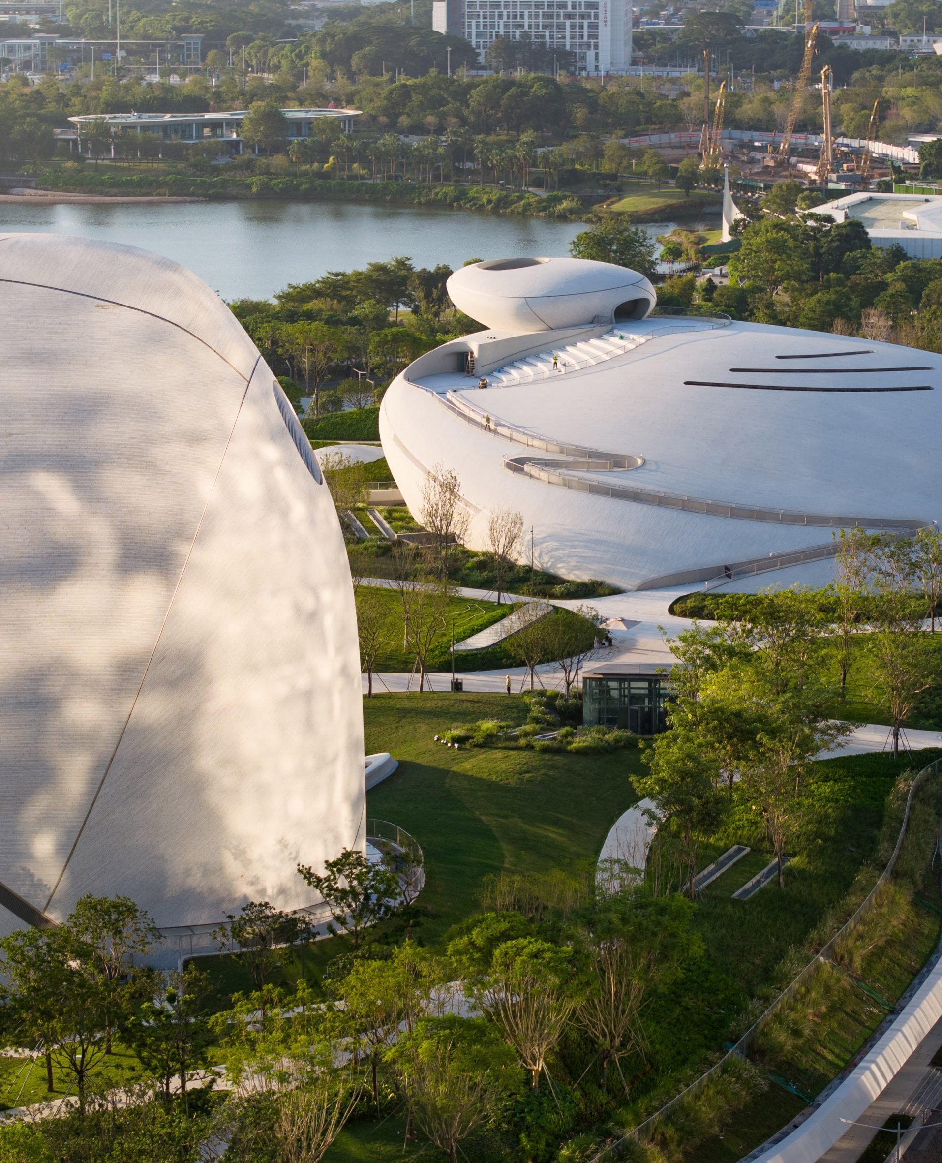 MAD completes design museum under green hill in Shenzhen